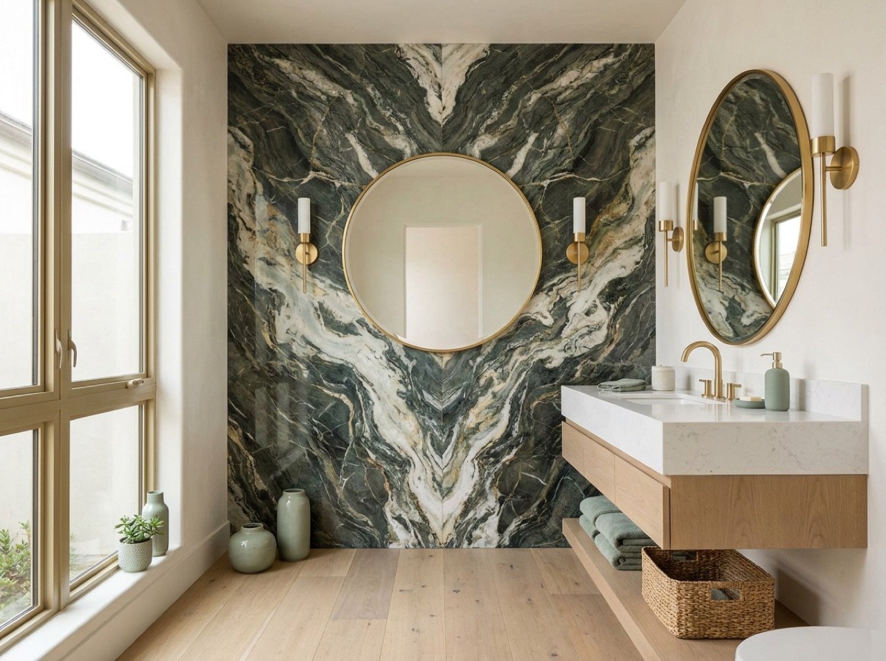 Statement Powder Room — Solana Beach