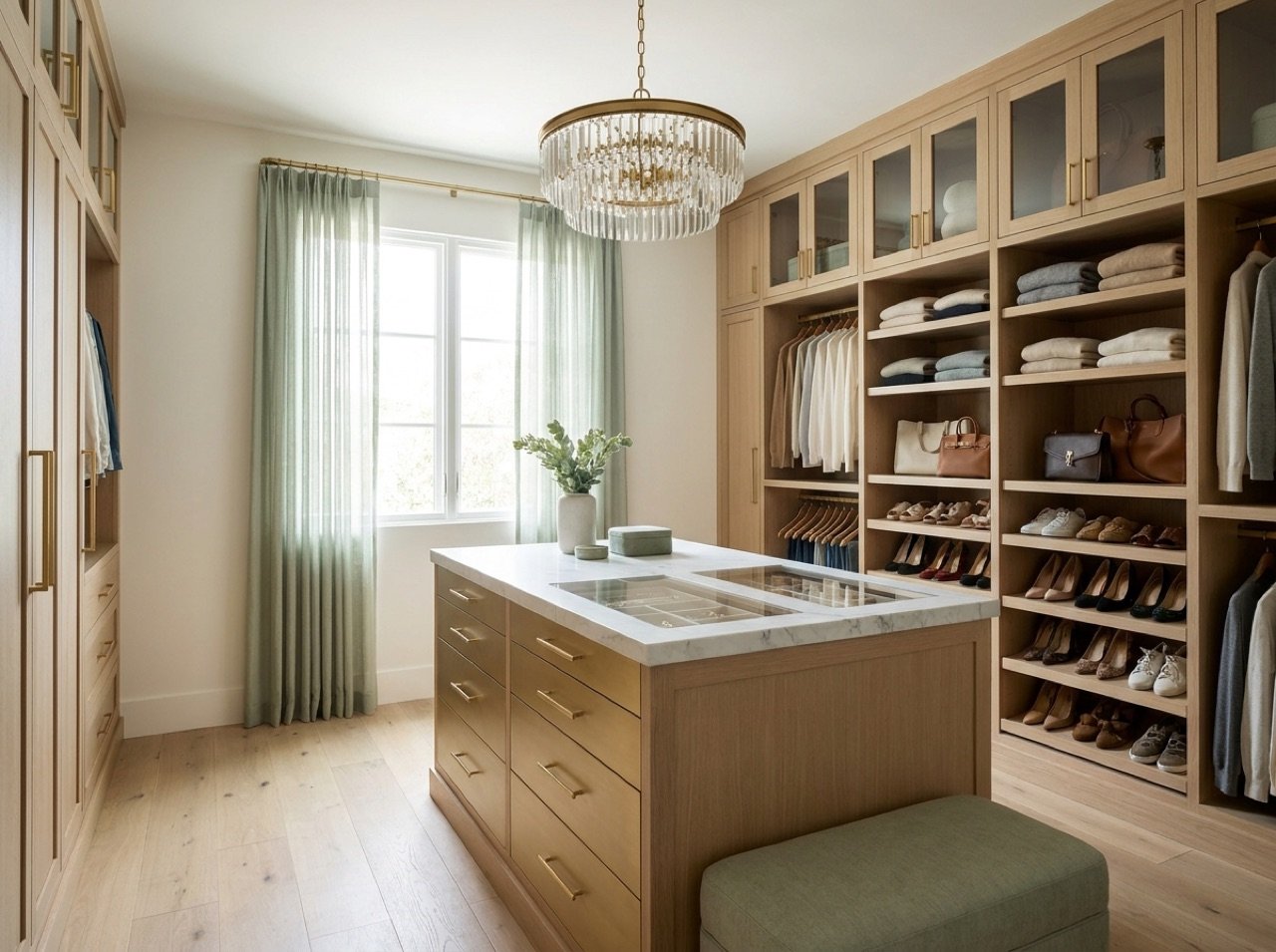 Custom walk-in closet remodel